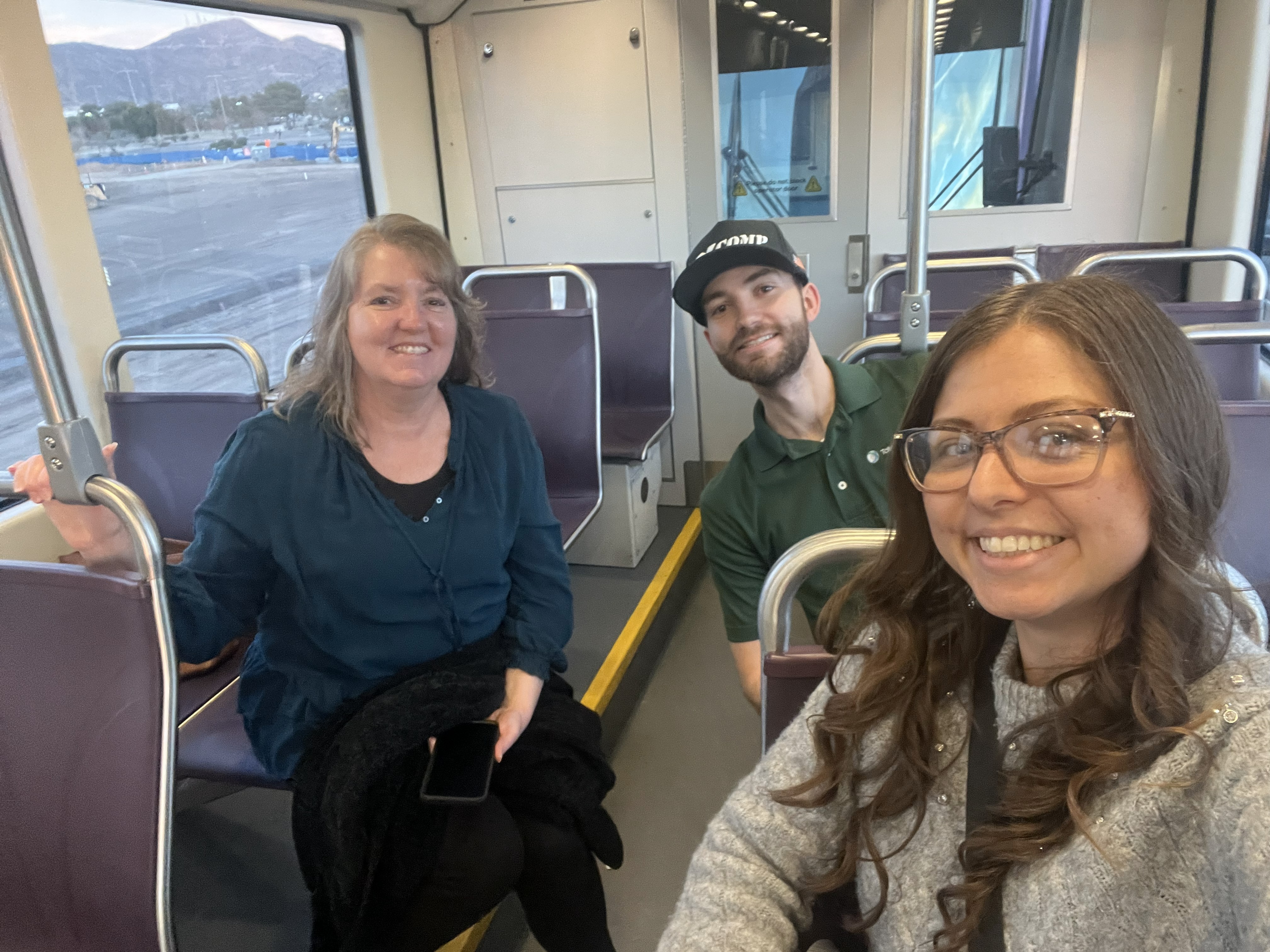 On the Phoenix light rail with Danette